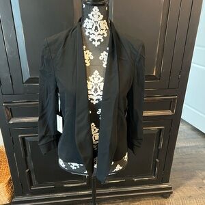 Women's Black Open Front Jacket